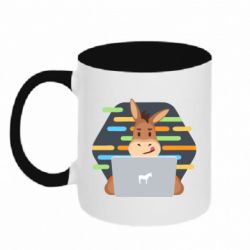 Чашка двухцветная 320ml Horse hacker - PrintSalon