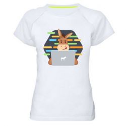 Женская футболка для спорта Horse hacker - PrintSalon