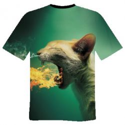 Чоловіча футболка 3D Hot cat - PrintSalon