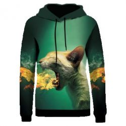 Жіноче 3D худі Hot cat