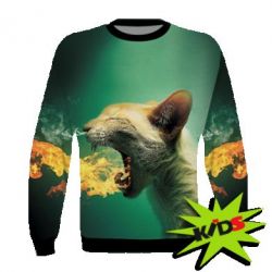 Дитячий 3D світшот Hot cat - PrintSalon