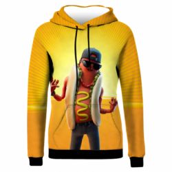 Жіноче 3D худі Hot Dog Man Fortnite
