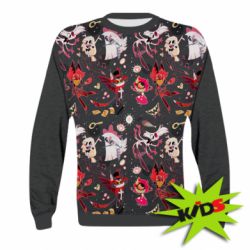 Дитячий 3D світшот Hotel Hazbin art - PrintSalon