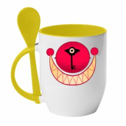 Чашка с ложкой Hotel Hazbin smile - PrintSalon