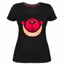 Женская премиум футболка Hotel Hazbin smile