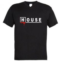 Чоловіча футболка з V-подібним вирізом House - PrintSalon