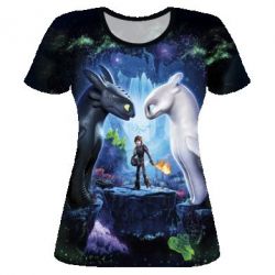 Жіноча 3D футболка How to Train Your Dragon: The Hidden World - PrintSalon