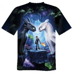 Чоловіча футболка 3D How to Train Your Dragon: The Hidden World - PrintSalon
