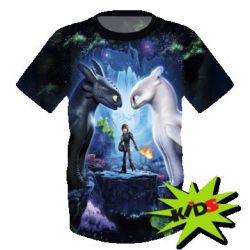 Дитяча 3D футболка How to Train Your Dragon: The Hidden World - PrintSalon