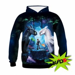 Дитяче 3D худі How to Train Your Dragon: The Hidden World - PrintSalon