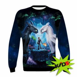 Дитячий 3D світшот How to Train Your Dragon: The Hidden World - PrintSalon