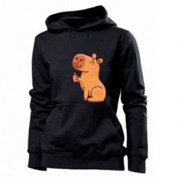 Женское худи Капибара лайк - PrintSalon