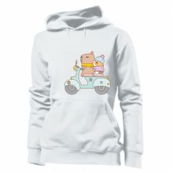 Женское худи Капибара и Морская свинка - PrintSalon