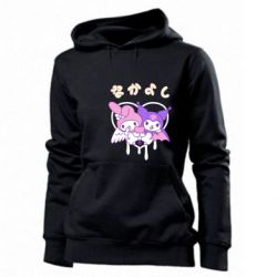 Женское худи Kuromi and My Melody - PrintSalon