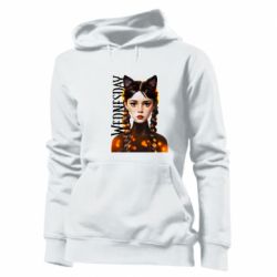 Женское худи Венздей кошка - PrintSalon