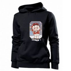 Женское худи Зимняя Кли - PrintSalon