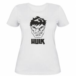 Жіноча футболка Hulk face - PrintSalon