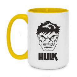 Чашка двухцветная 420ml Hulk face