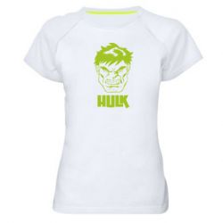 Жіноча футболка для спорту Hulk face - PrintSalon