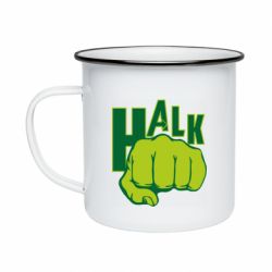 Кружка эмалированная Hulk fist - PrintSalon