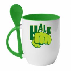 Чашка с ложкой Hulk fist - PrintSalon