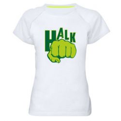 Женская футболка для спорта Hulk fist - PrintSalon