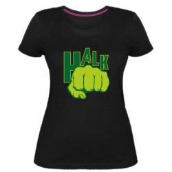 Женская премиум футболка Hulk fist - PrintSalon