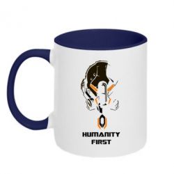 Чашка двокольорова Humanity first - PrintSalon