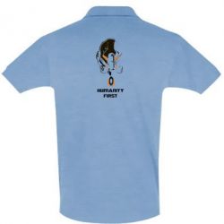 Мужское поло Humanity first - PrintSalon