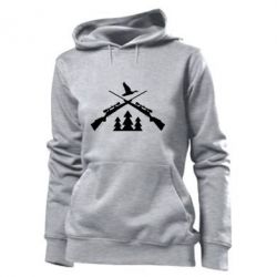 Женское худи Hunting for ducks - PrintSalon