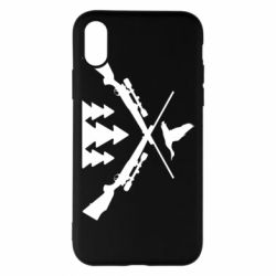 Чехол для iPhone X/Xs Hunting for ducks - PrintSalon