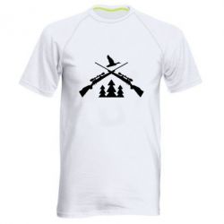 Мужская футболка для спорта Hunting for ducks - PrintSalon