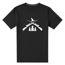 Мужская футболка премиум Hunting for ducks - PrintSalon
