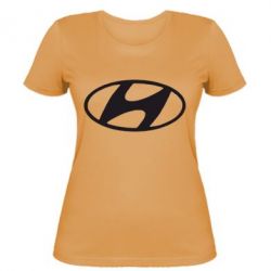 Женская футболка Hyundai logo - PrintSalon