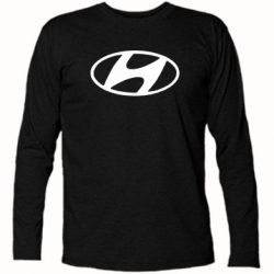 Футболка с длинным рукавом Hyundai logo - PrintSalon