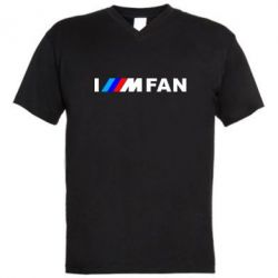 Чоловіча футболка з V-подібним вирізом I am FAN - PrintSalon