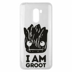Чехол для Xiaomi Pocophone F1 I am Groot text - PrintSalon