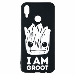 Чехол для Huawei P Smart Plus 2018 I am Groot text - PrintSalon