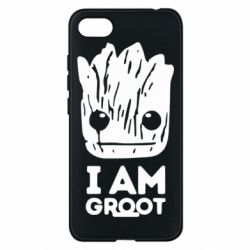 Чехол для Xiaomi Redmi 6A I am Groot text - PrintSalon