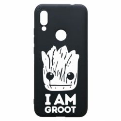 Чехол для Xiaomi Redmi 7 I am Groot text - PrintSalon