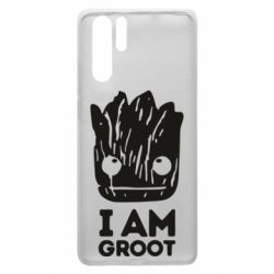 Чехол для Huawei P30 Pro I am Groot text - PrintSalon