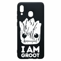 Чехол для Samsung A30 I am Groot text - PrintSalon