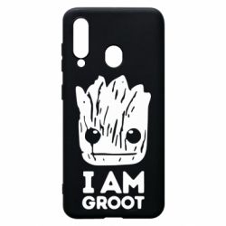 Чехол для Samsung A60 I am Groot text - PrintSalon