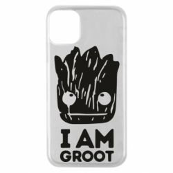 Чехол для iPhone 11 Pro I am Groot text - PrintSalon