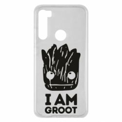 Чехол для Xiaomi Redmi Note 8 I am Groot text - PrintSalon