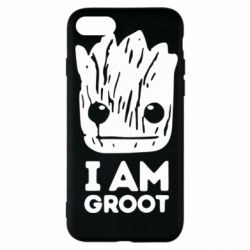 Чехол для iPhone SE 2020 I am Groot text - PrintSalon