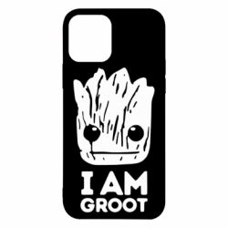 Чехол для iPhone 12 I am Groot text - PrintSalon