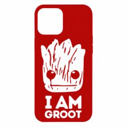 Чехол для iPhone 12 Pro Max I am Groot text - PrintSalon