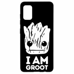 Чехол для Samsung A41 I am Groot text-PrintSalon Чехол для Samsung A41 I am Groot text