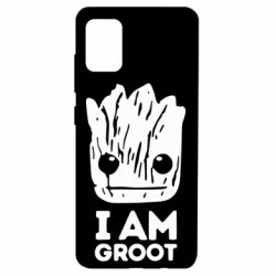 Чехол для Samsung A51 I am Groot text - PrintSalon